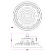 LED Industriebeleuchtung 150W Highbay 5000K Philips 5Jahre dimmbar