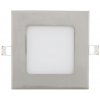 Chrom eingebauter LED Panel 120 x 120mm 6W Tageslicht IP44