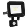 Schwarzer LED Strahler 20W city mit Sensor 5000K Neutralweiß IP44