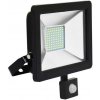Schwarzer LED Strahler 30W city mit Sensor 5000K Tageslicht IP44