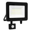 Schwarzer LED Strahler 50W city mit Sensor 5000K Neutralweiß IP44