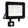 Schwarzer LED Strahler 50W city mit Sensor 5000K Tageslicht IP44