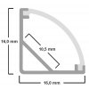 LED Profil R5 eckiger 2m