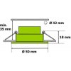 Dimmbarer Metall eingebaute LED schwenkbares Lampe 3W Warmweiß
