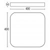 Weißes design LED Panel 400x400mm 24W Warmweiß